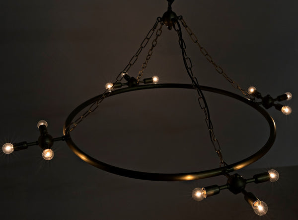 Sasha Chandelier, Metal with Brass Finish