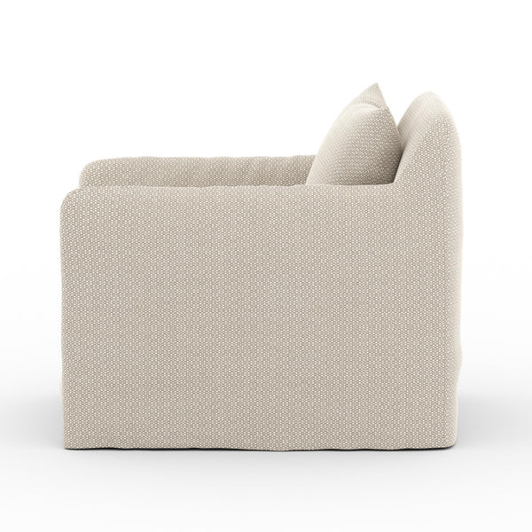 Dade Outdoor Swivel Chair in Faye Sand