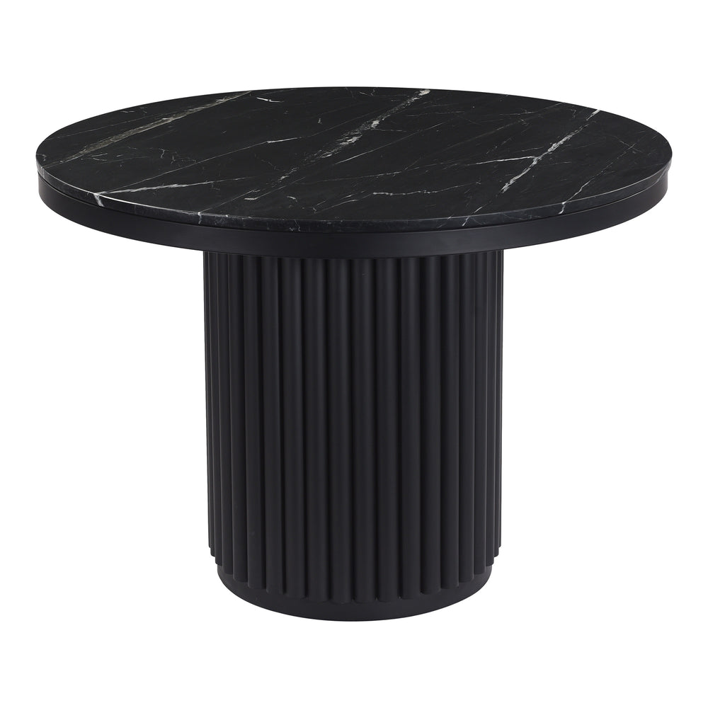 Tower Dining Table Black Marble by Moe's
