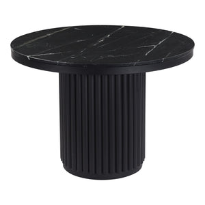 Tower Dining Table Black Marble by Moe's