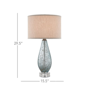 Optimist Table Lamp In Pale Blue Speckle