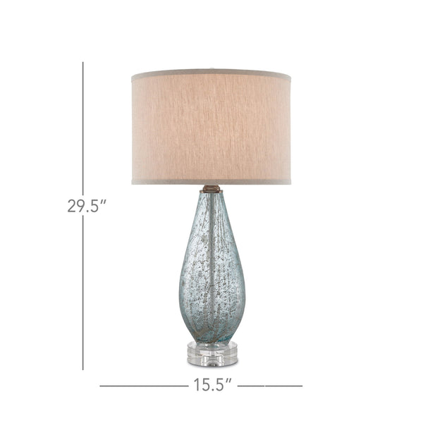 Optimist Table Lamp In Pale Blue Speckle