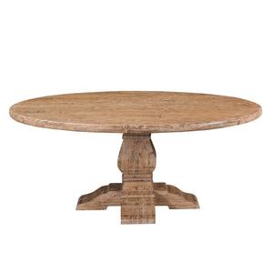 San Rafael 72" Round Dining Table Antique Oak