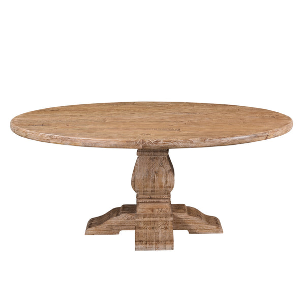 San Rafael 72" Round Dining Table Antique Oak