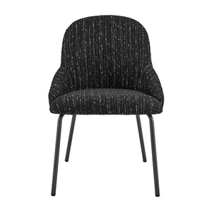 Katrisa KD Boucle Dining Side Chair, Zenith Black