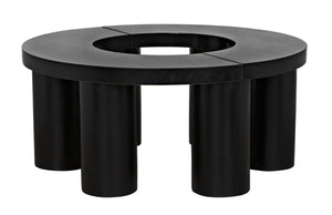 Pluto Mahogany Coffee Table in Hand-Rubbed Black