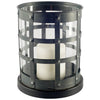 Oliver Black Metal/Glass Caged Table Candle Holder