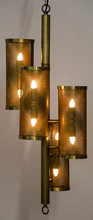 Pisa Pendant, Metal with Brass Finish