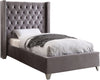 Isabel Twin Bed In Grey Velvet