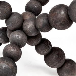 Carollan II (Large) 9L x 9W Black Geometric Wood Ball Jack