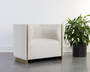 LARRON ARMCHAIR - RHEA LIGHT BARLEY