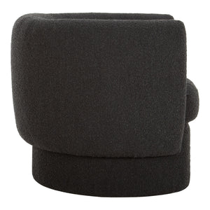 Moe's Koba Chair Maya Black with Wood Frame