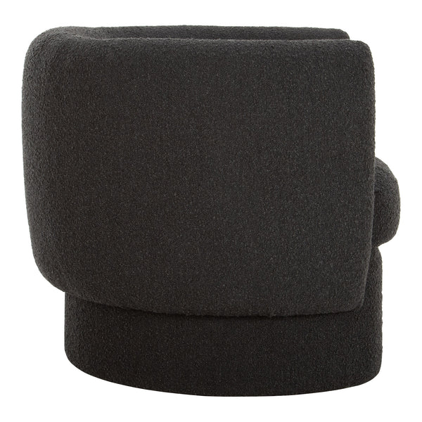 Moe's Koba Chair Maya Black with Wood Frame