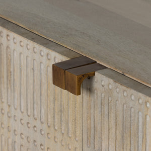 Kelby Sideboard In Light Wash Carved Mango