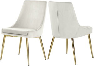 Lynette Dining Chair In Cream Velvet