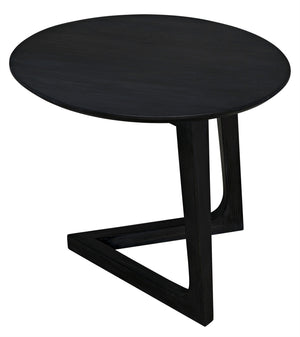 Cantilever Sungkai/Mindi Table in Charcoal Black Finish