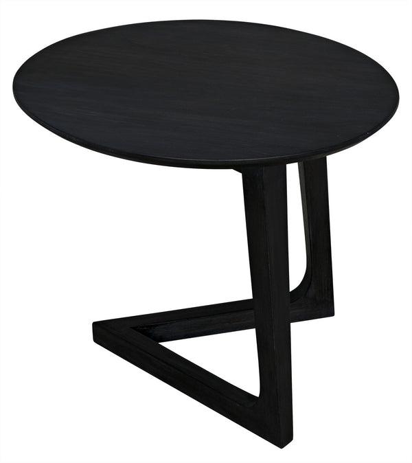 Cantilever Sungkai/Mindi Table in Charcoal Black Finish