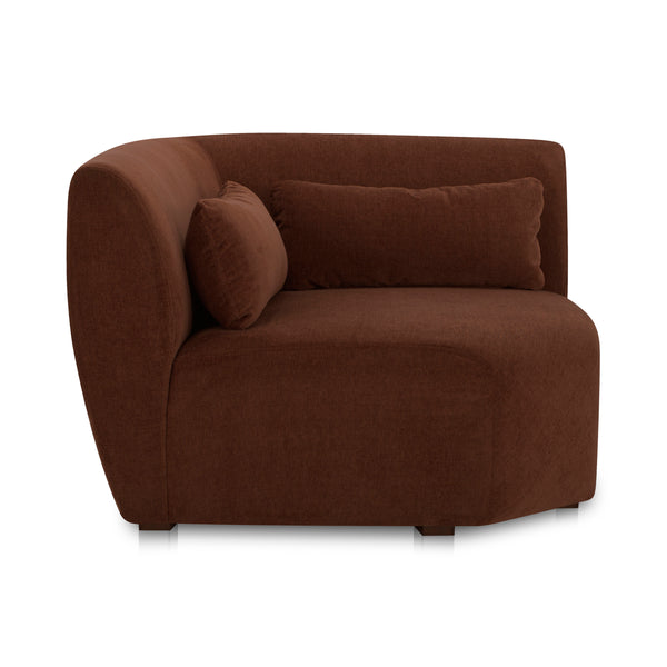 Moe's Amelia Corner Chair in Chestnut Brown