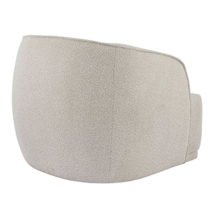 Steward Fabric Swivel Accent Chair In Boucle Beige