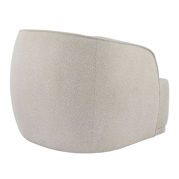 Steward Fabric Swivel Accent Chair In Boucle Beige