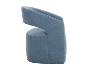 LLORET WHEELED DINING ARMCHAIR - DANNY ICEBERG