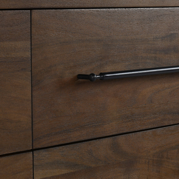 Jaxon Solid Wood 9-Drawer Dresser in Cocoa Brown