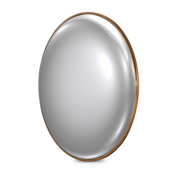 Convex Wall Mirror - Vintage Brass