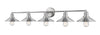 Casa 5 Light Vanity in Brushed Nickel Finish