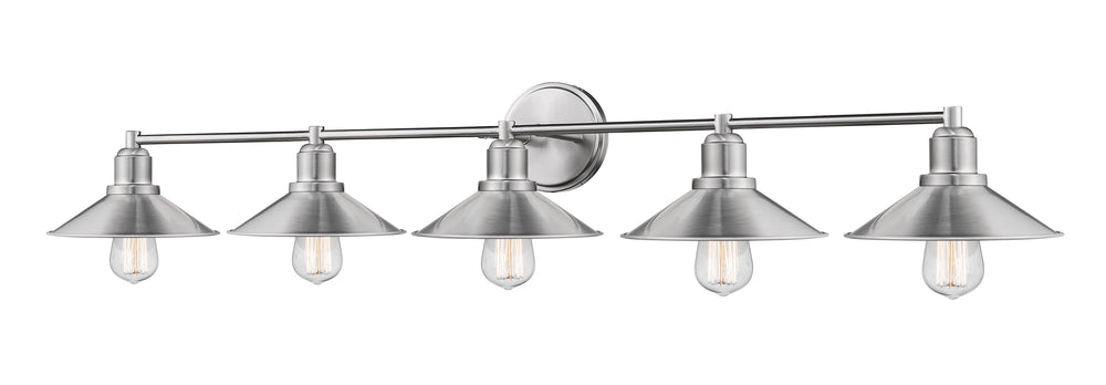 Casa 5 Light Vanity in Brushed Nickel Finish