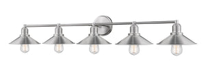 Casa 5 Light Vanity in Brushed Nickel Finish