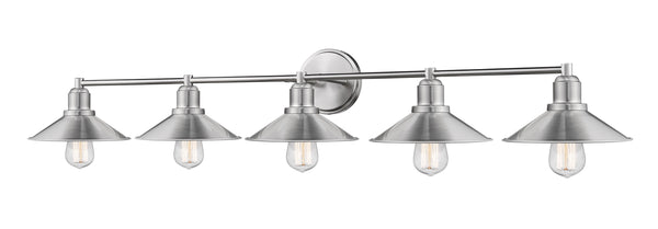 Casa 5 Light Vanity in Brushed Nickel Finish