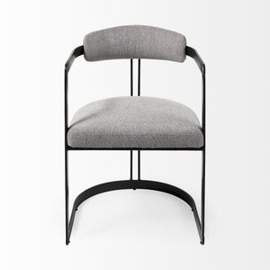 Hollyfield 20.5 x 21.3 x 29.5 Gray Fabric Seat W/ Gray Iron Frame Dining Chair