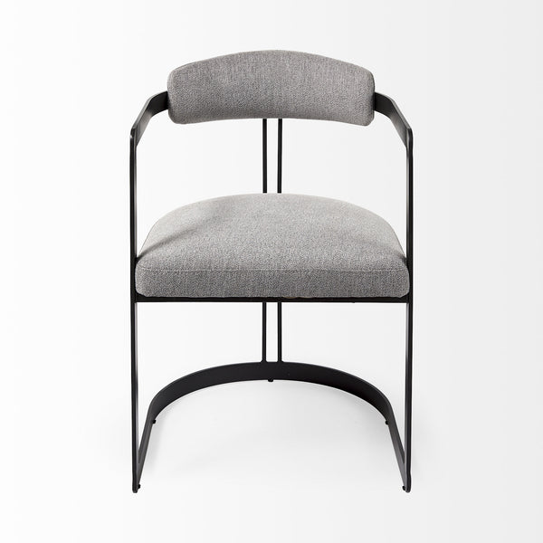 Hollyfield 20.5 x 21.3 x 29.5 Gray Fabric Seat W/ Gray Iron Frame Dining Chair