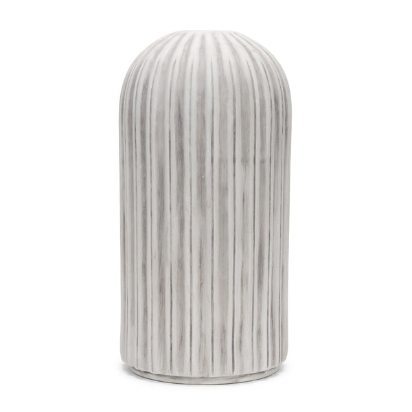 Ummi Tall Off White w/ Gray-Brown Antiquing Ceramic Floor Vase