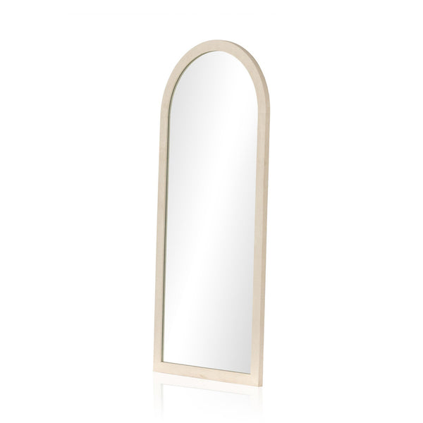 Cressida Floor Mirror - Ivory Painted Linen
