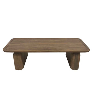 Chloe Solid Wood Coffee Table - Mango Wood, Hickory Brown
