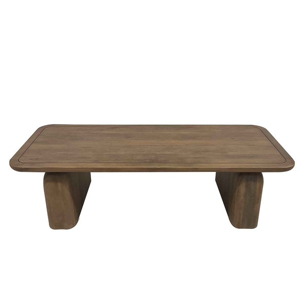 Chloe Solid Wood Coffee Table - Mango Wood, Hickory Brown