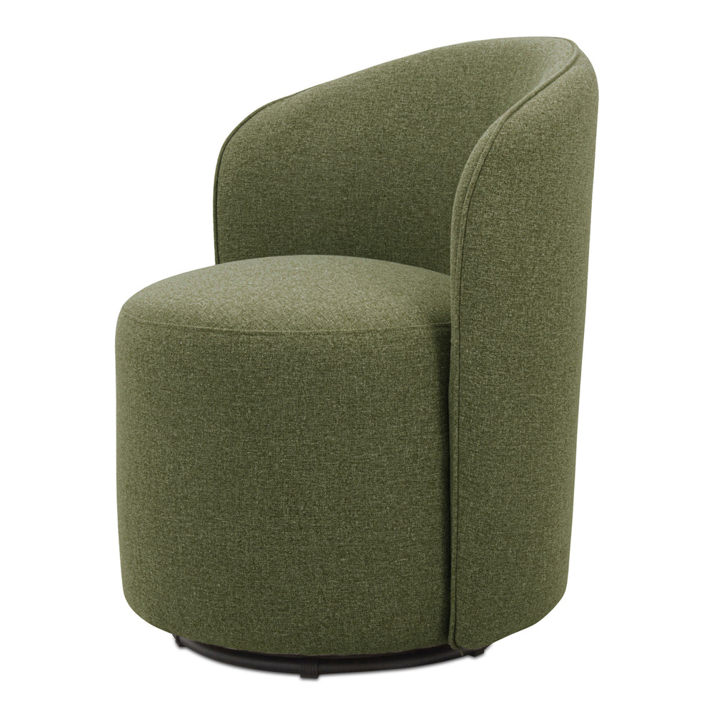 Sylvie Outdoor Swivel Dining Chair in Green