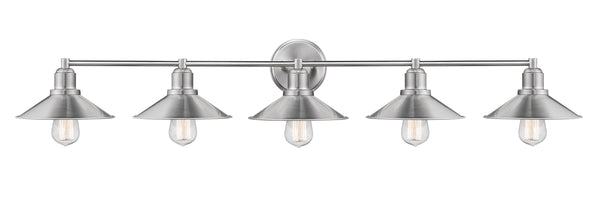 Casa 5 Light Vanity in Brushed Nickel Finish