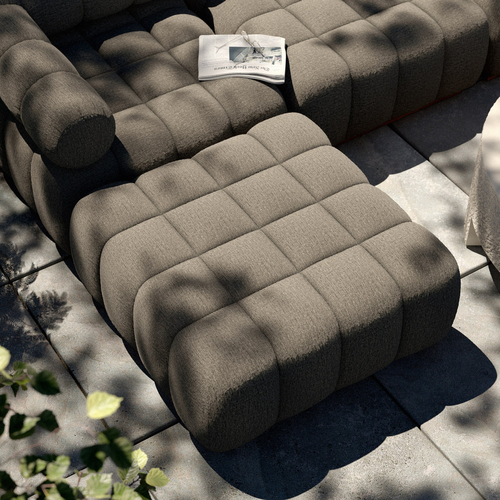 Roma Outdoor Ottoman Piece In Alessi Fawn