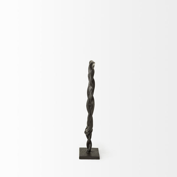 Rizwan (Small) Black Aluminum Braided Circular Object