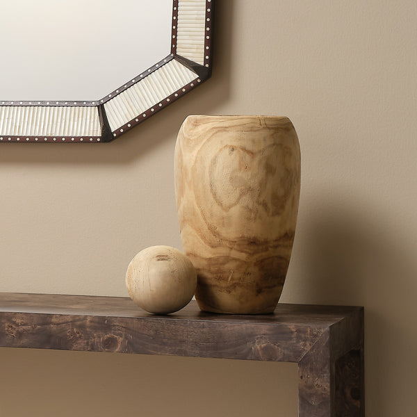 Ojai Wooden Decorative Vase