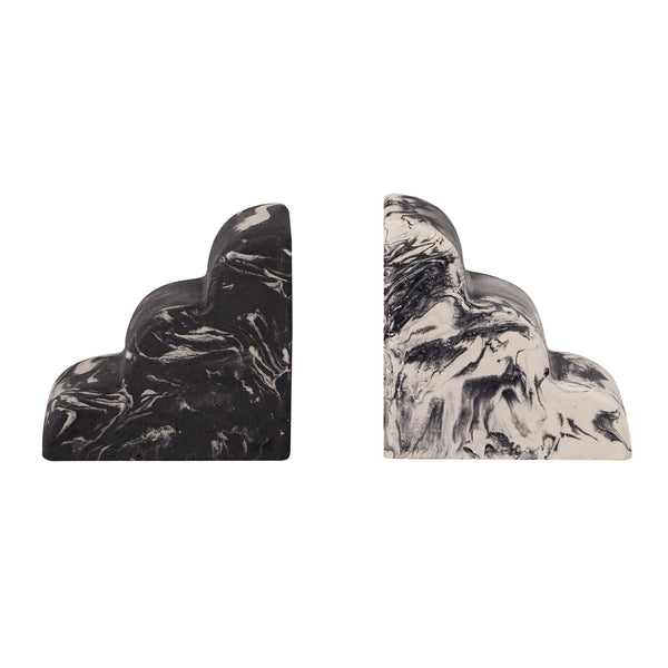 White-Grey Bookends (Set of 2)