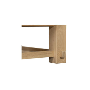 Moe's Morey Natural Oak Coffee Table with Tray Shelf
