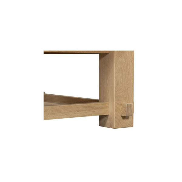 Moe's Morey Natural Oak Coffee Table with Tray Shelf