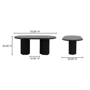 Sartoria Black Granite Dining Table