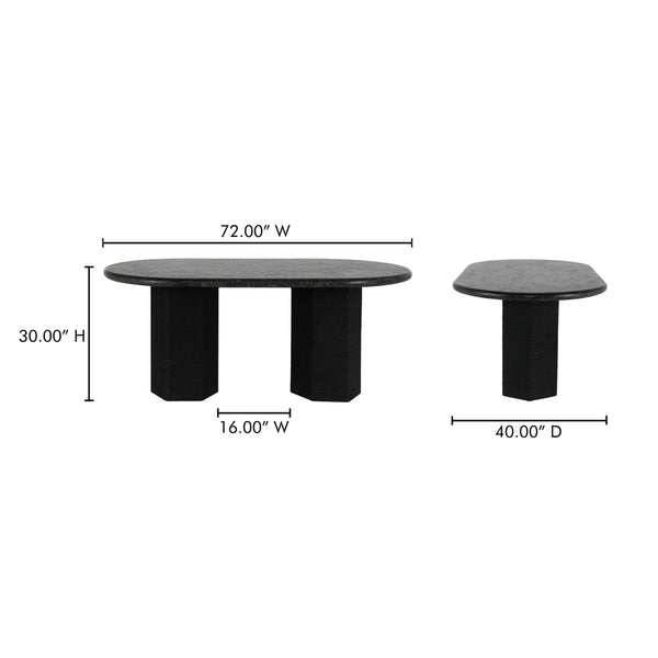 Sartoria Black Granite Dining Table