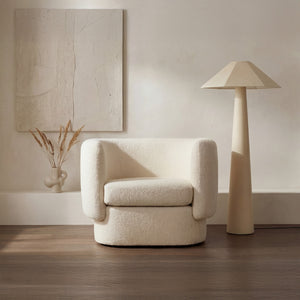 Moe's Gigi Floor Lamp in Cream Cotton
