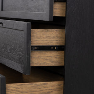 Millie 6 Drawer Dresser In Drifted Matte Bl