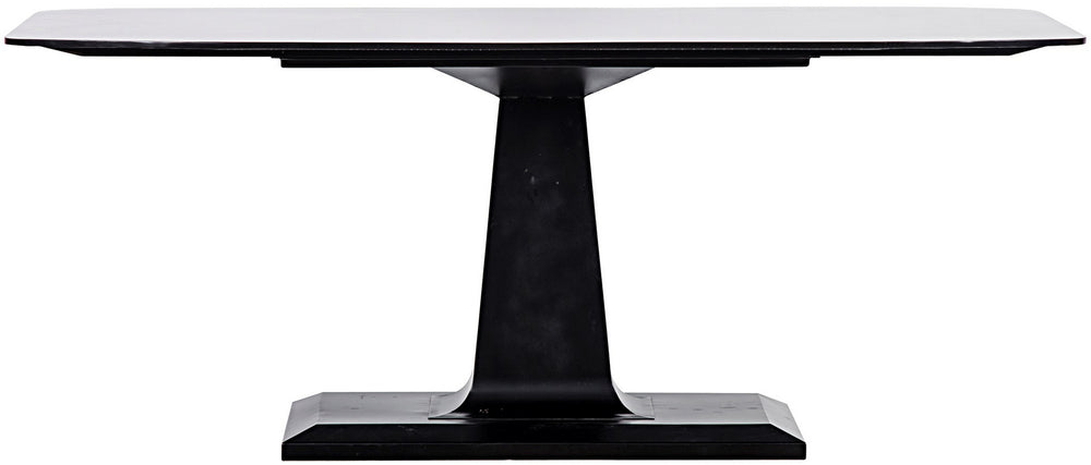 Amboss Industrial Steel Dining Table in Matte Black